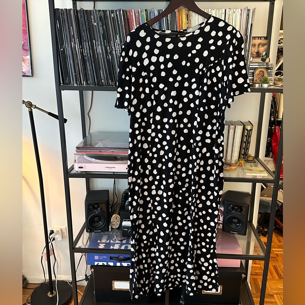 ASOS sz 18 midi polka dot/dalmatian dress !